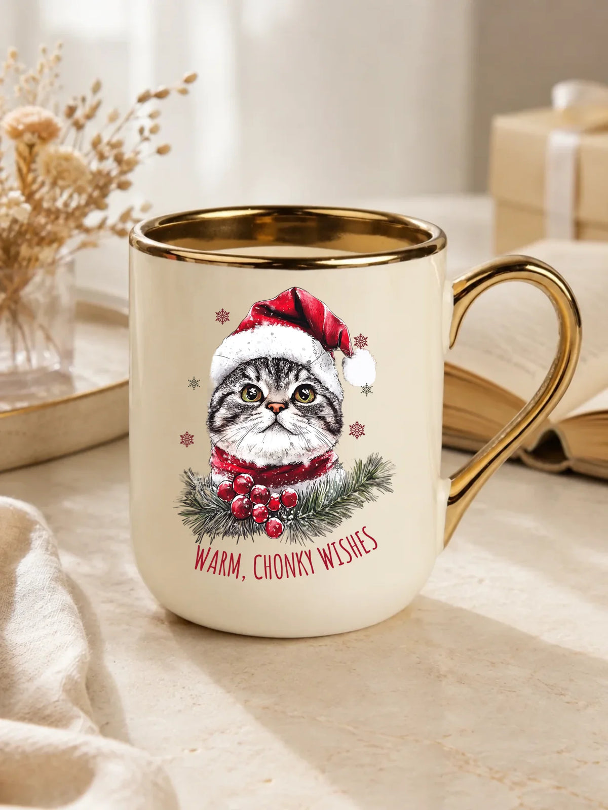 Kubek elegant świąteczny - Warm, Chonky Wishes BN36