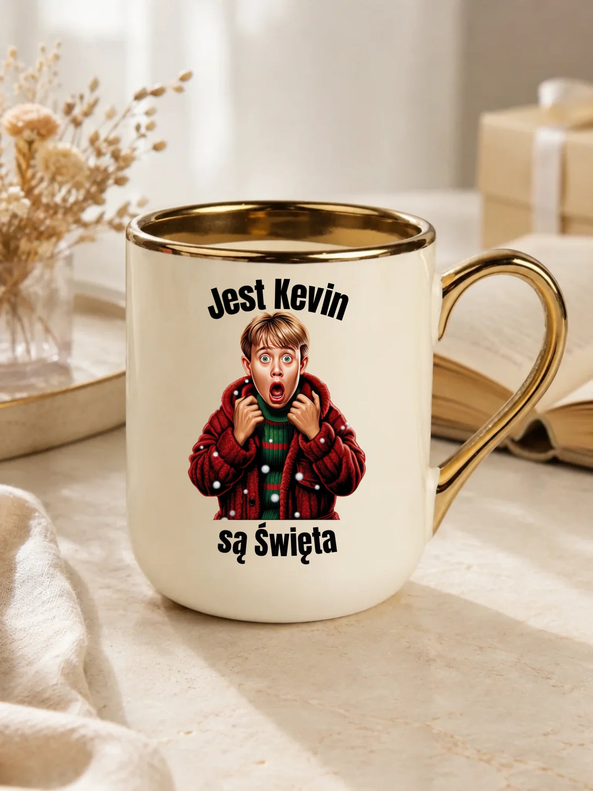 Kubek elegant świąteczny - Jest Kevin są święta BN27