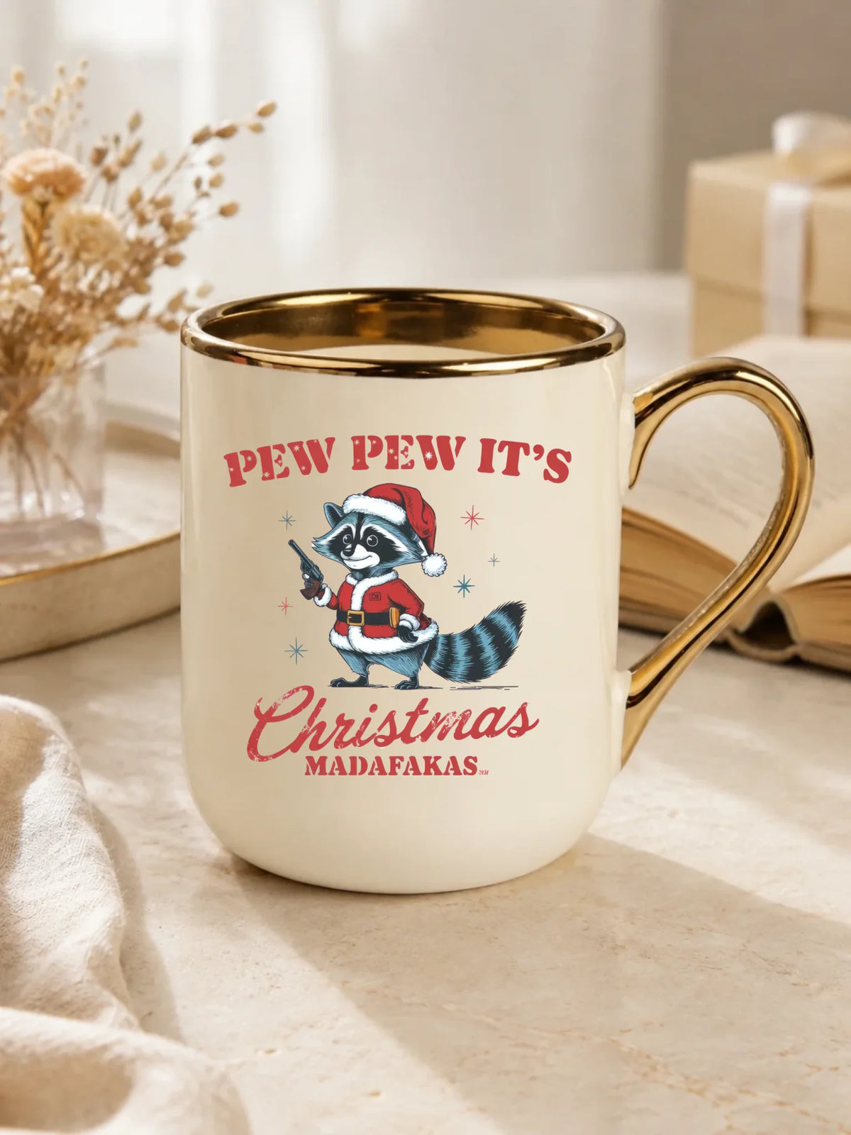 Kubek elegant świąteczny - Pew pew it's Christmas BN60