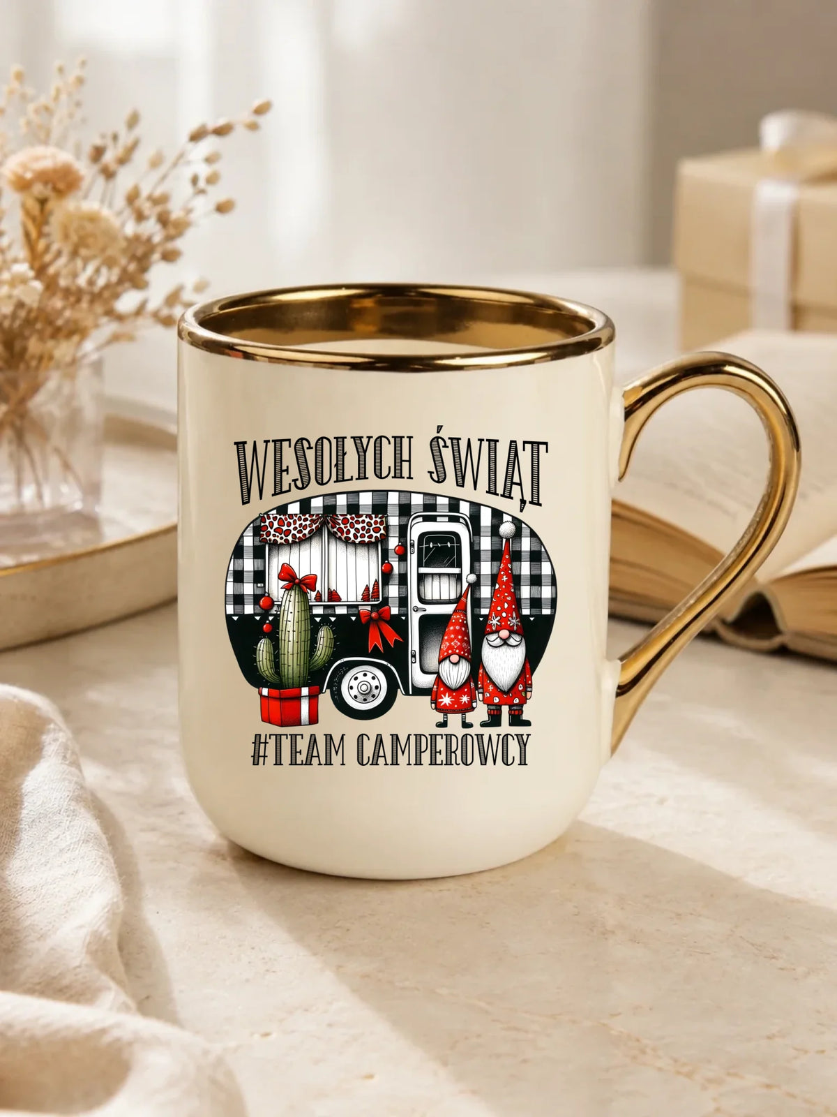 Kubek elegant świąteczny - Wesołych Świąt Team Camperowcy BN44
