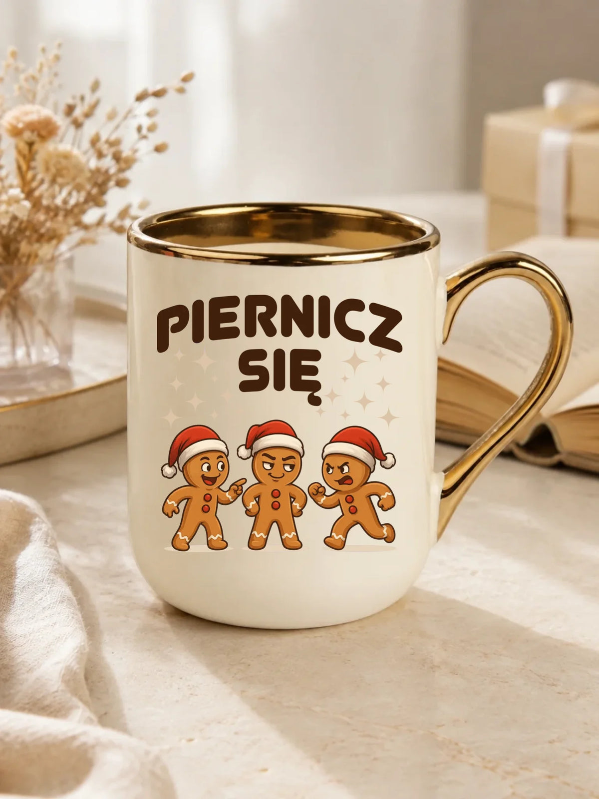 Kubek elegant świąteczny - Piernicz się BN149