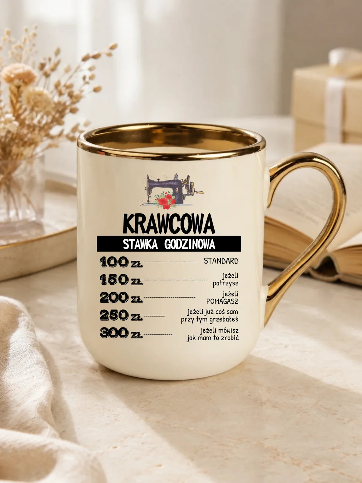 Kubek elegant szyciowy dla krawcowej - Stawka godzinowa HS26