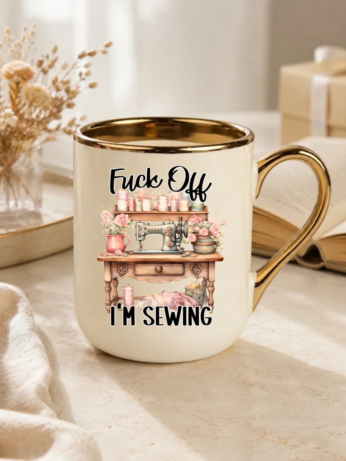 Kubek elegant szyciowy dla krawcowej - Fck off im sewing HS16