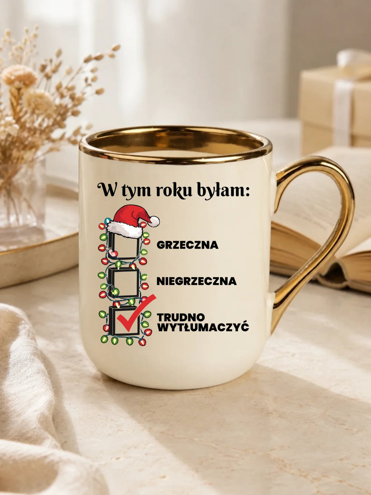 Kubek elegant świąteczny dla niej - Trudno wytłumaczyć BN137