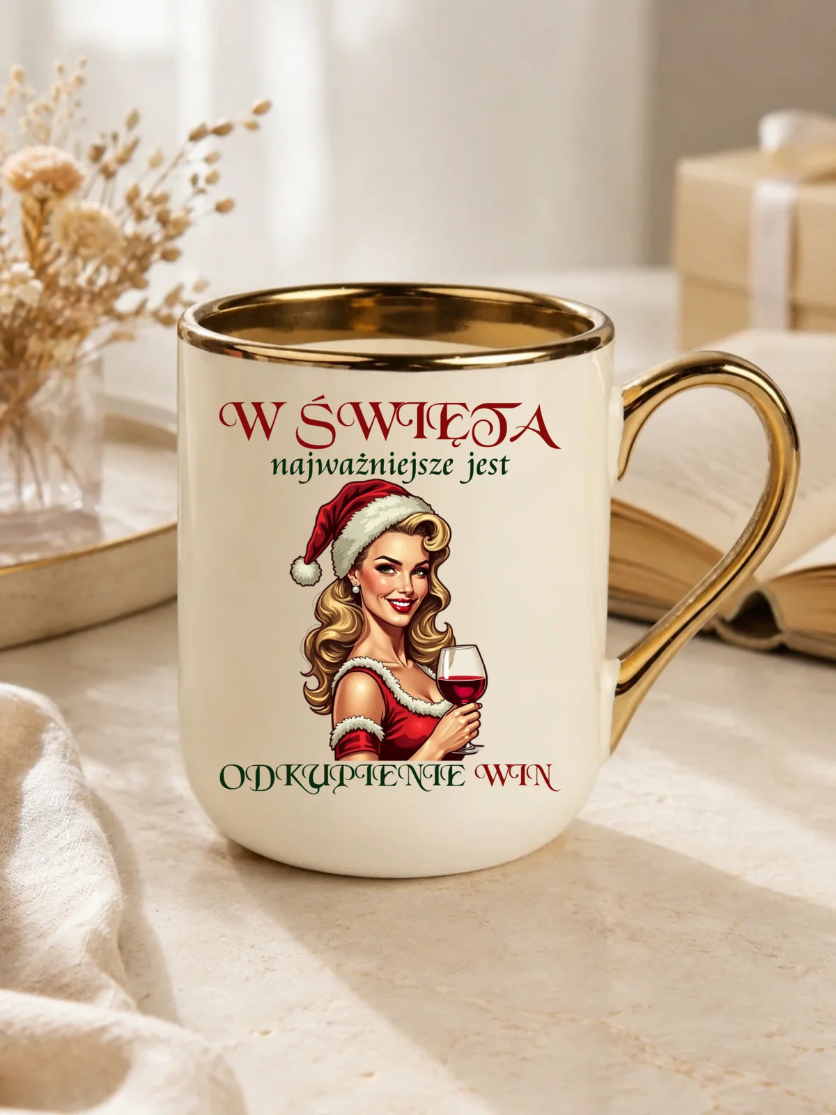 Kubek elegant świąteczny - Odkupienie win BN04