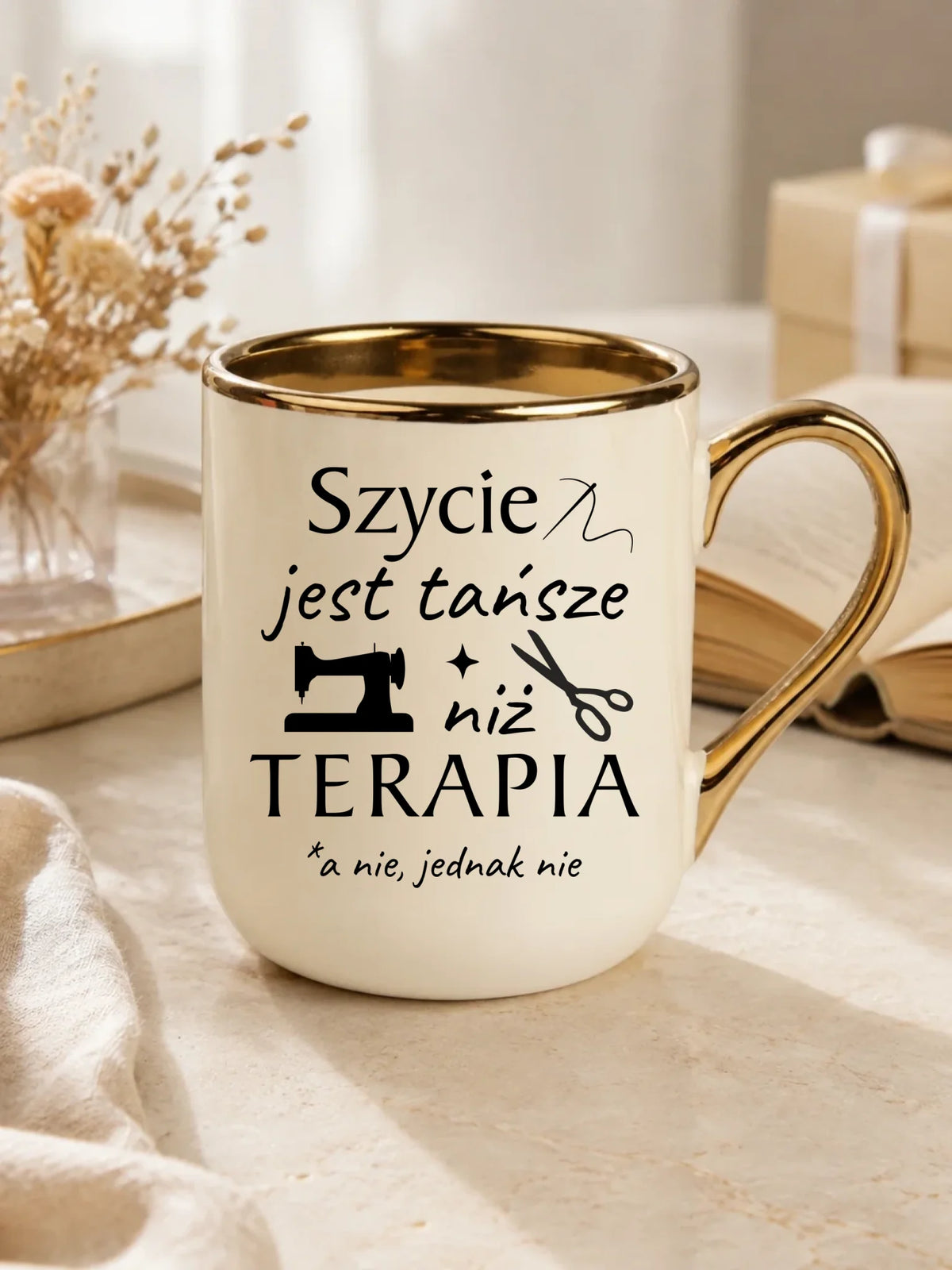 Kubek elegant szyciowy dla krawcowej - Szycie tańsze niż terapia HS04