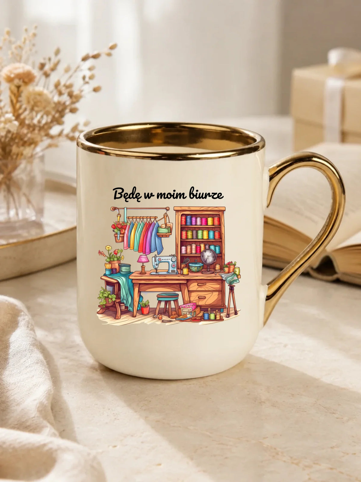Kubek elegant szyciowy dla krawcowej - Będę w moim biurze HS07