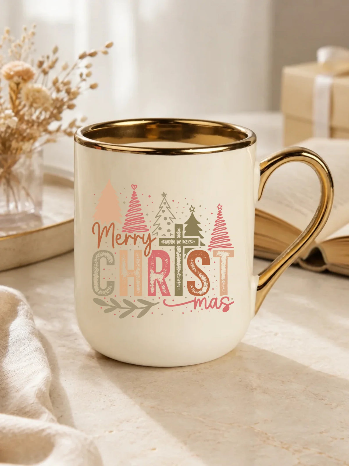 Kubek elegant świąteczny - Merry Christmas BN01