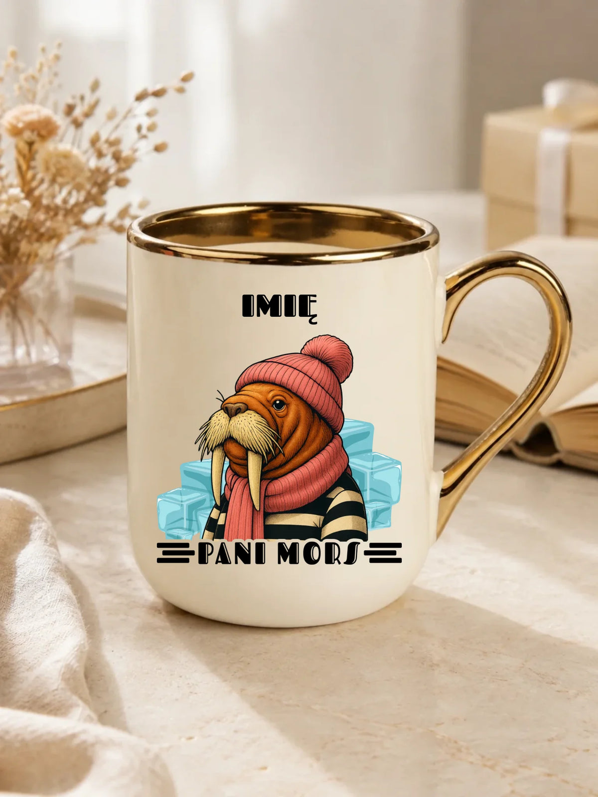 Kubek elegant - prezent dla morsa - Pani Mors - personalizowany HM16