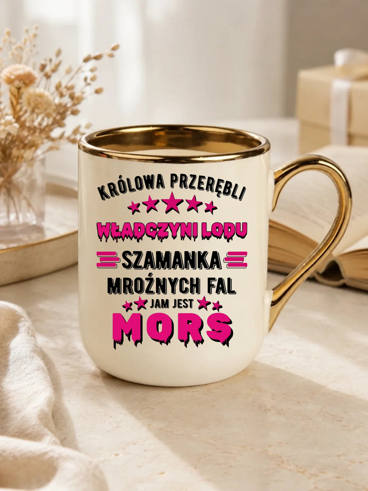 Kubek elegant - prezent dla morsa - Królowa przerębli Jam jest mors HM17
