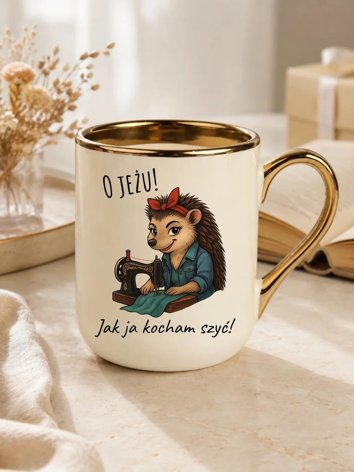 Kubek elegant szyciowy dla krawcowej - O JEŻU! Jak ja kocham szyć! HS09