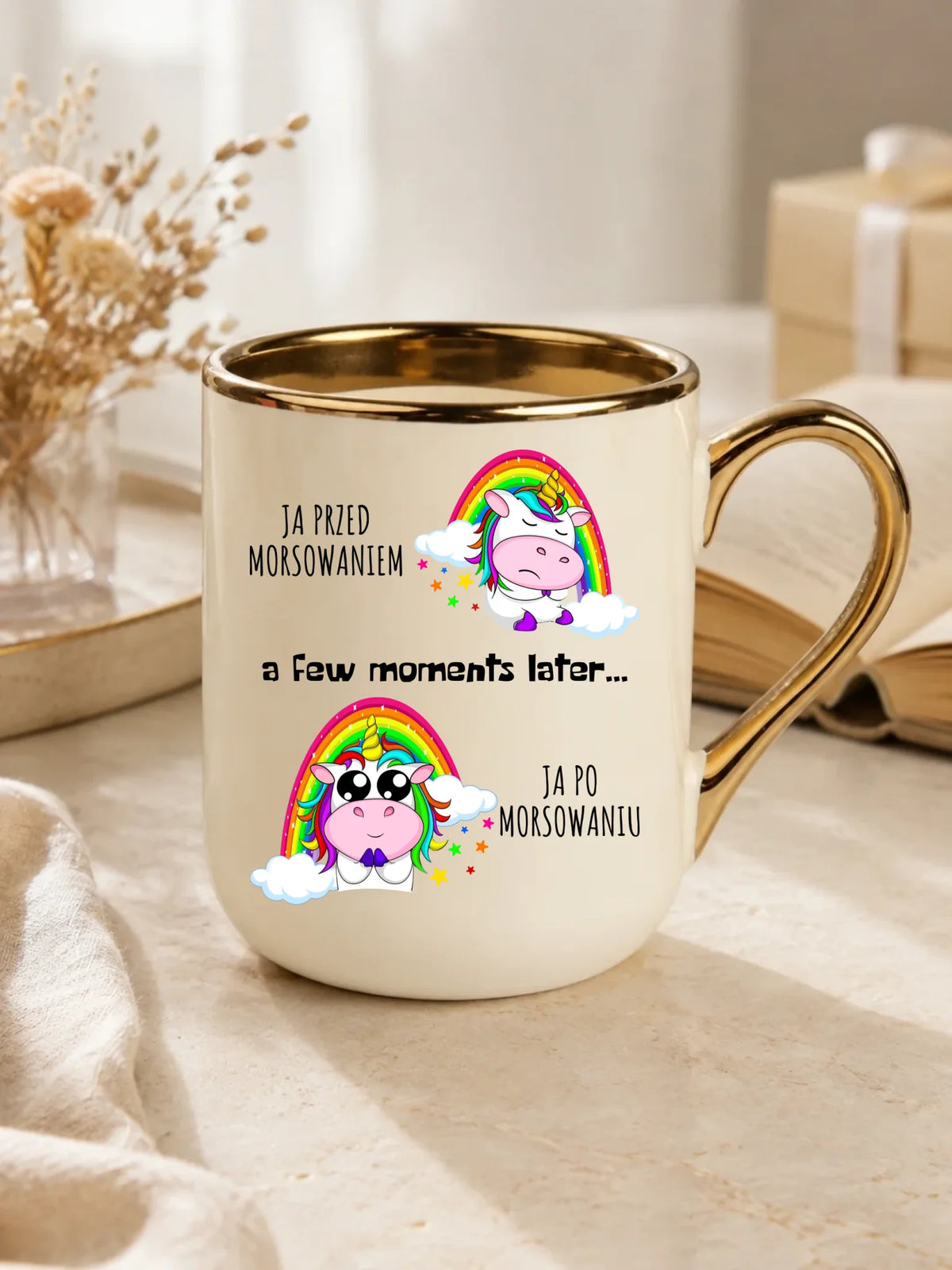 Kubek elegant - prezent dla morsa - Jednorożec - Ja po morsowaniu HM11