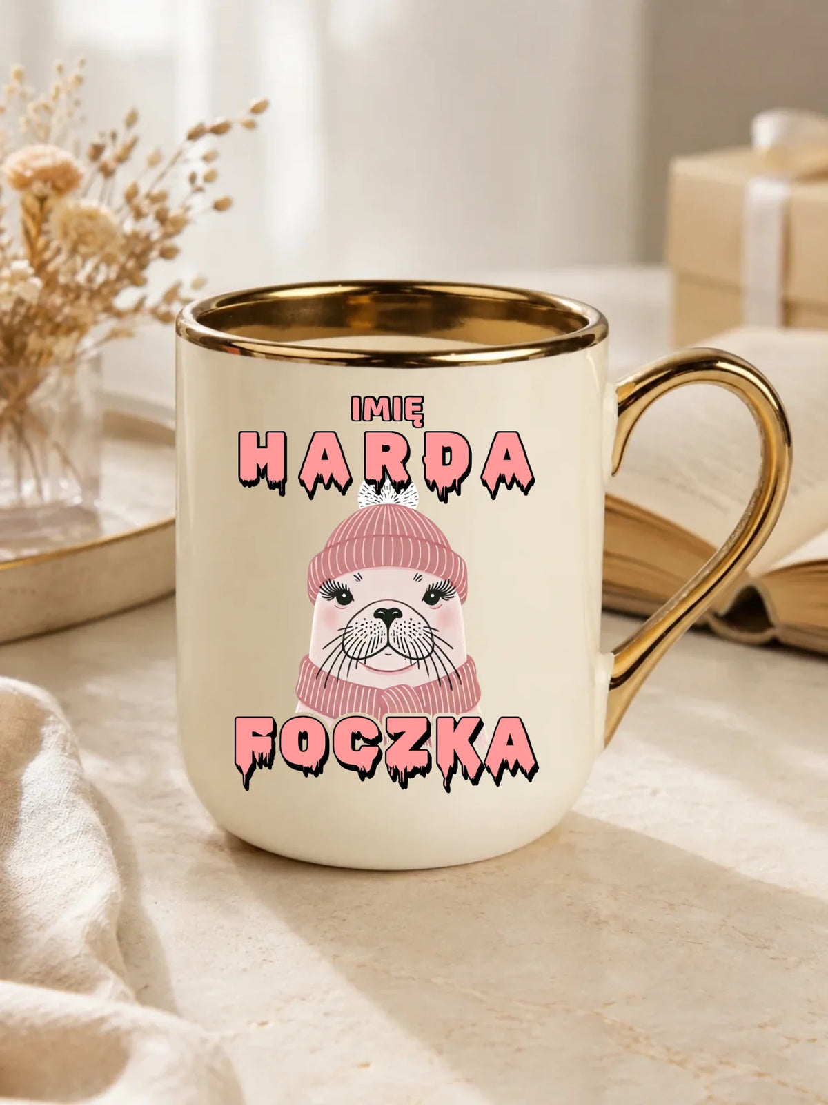 Kubek elegant - prezent dla morsa - Harda foczka - personalizowany HM05