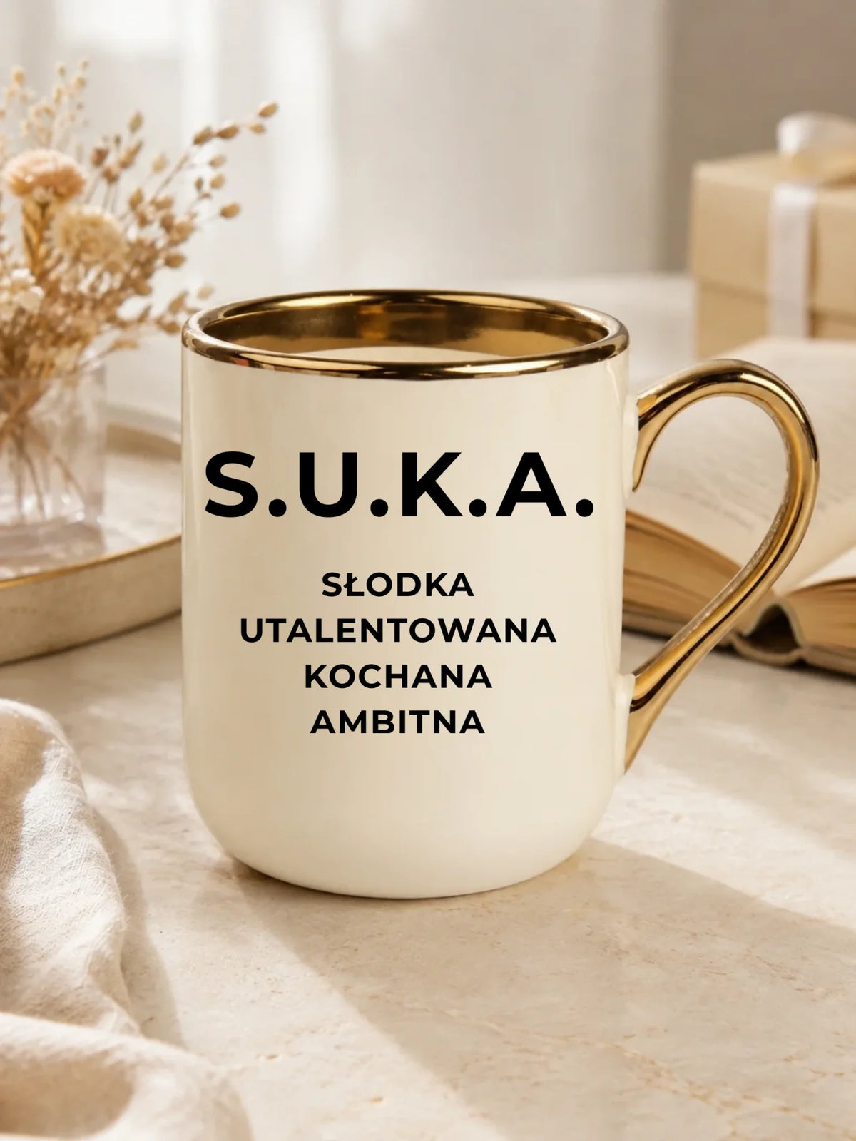 Kubek elegant - S.U.K.A. - śmieszny prezent dla niej - bez cenzury DZ16