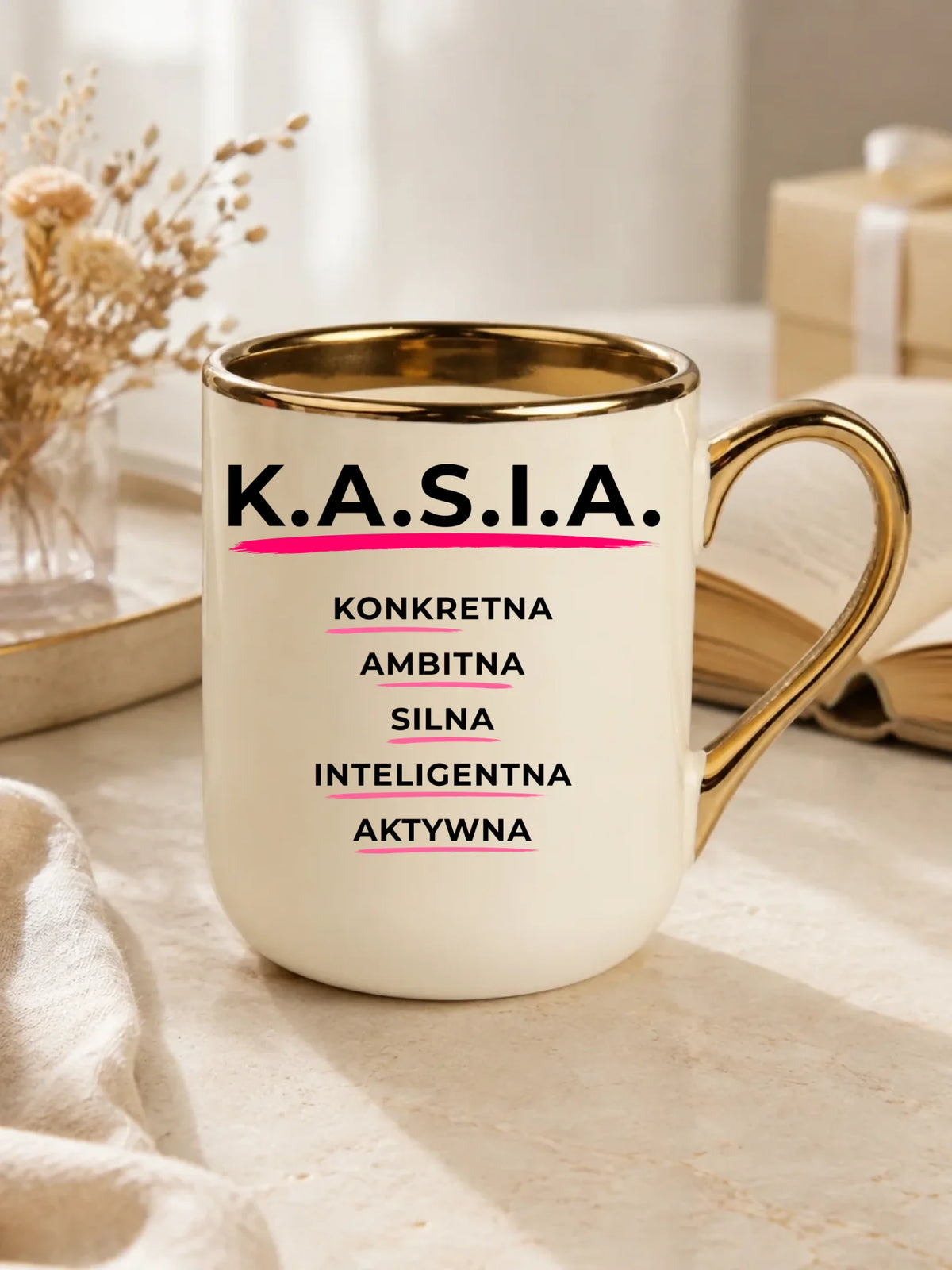 Kubek elegant - prezent dla Kasi - Katarzyna - K.A.S.I.A. DZ17