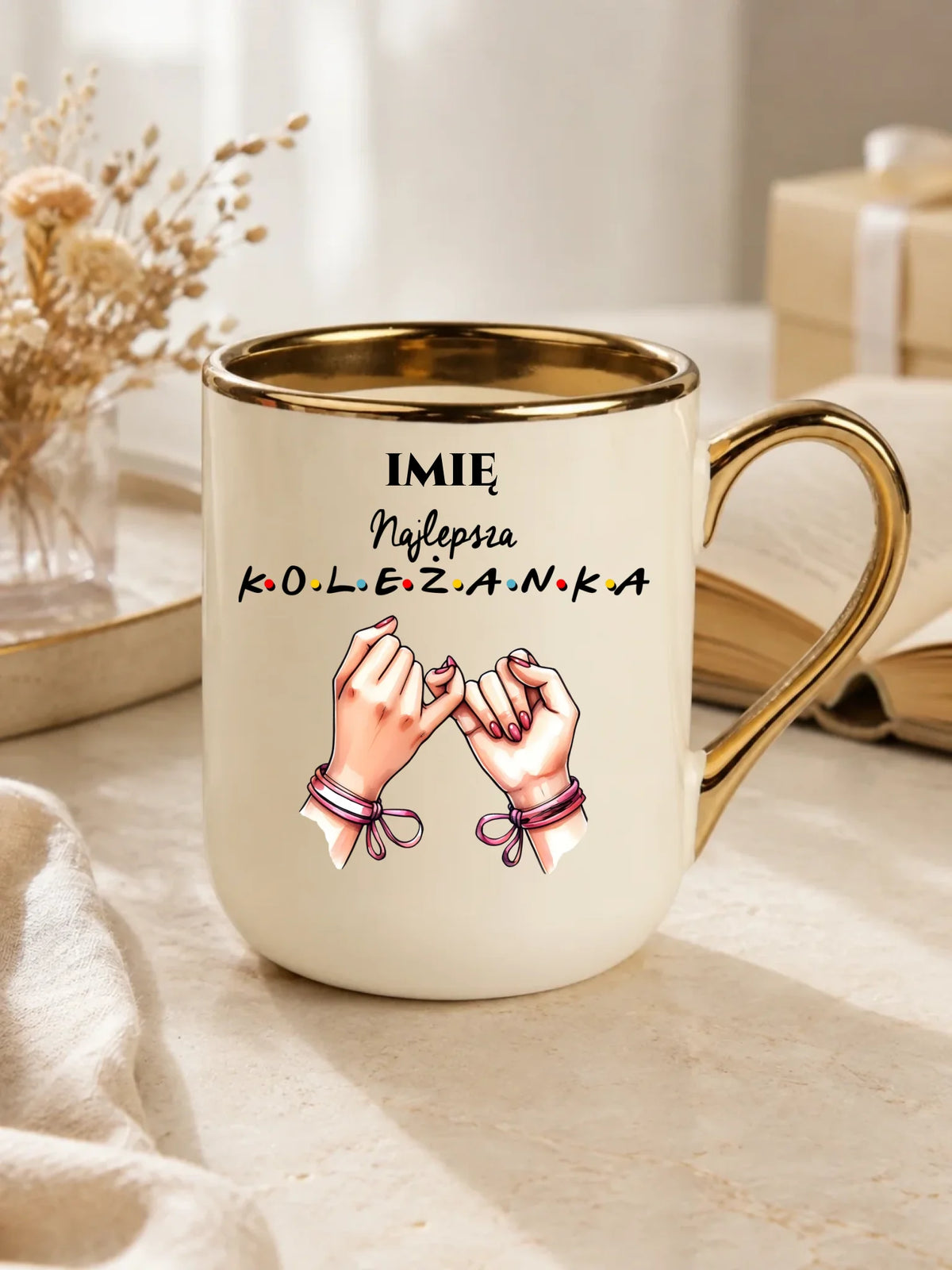 Kubek elegant - Najlepsza koleżanka - personalizowany DZ02
