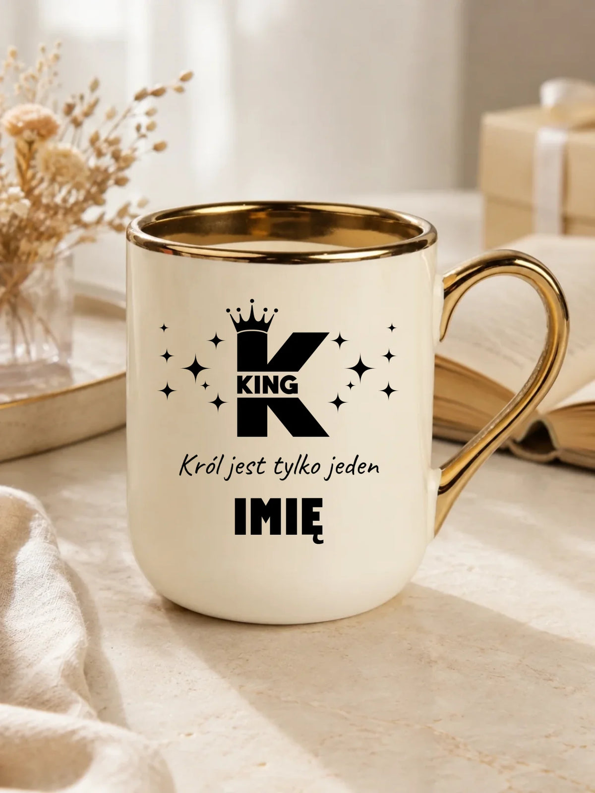 Kubek elegant dla niego - King Król jest tylko jeden - personalizowany W40