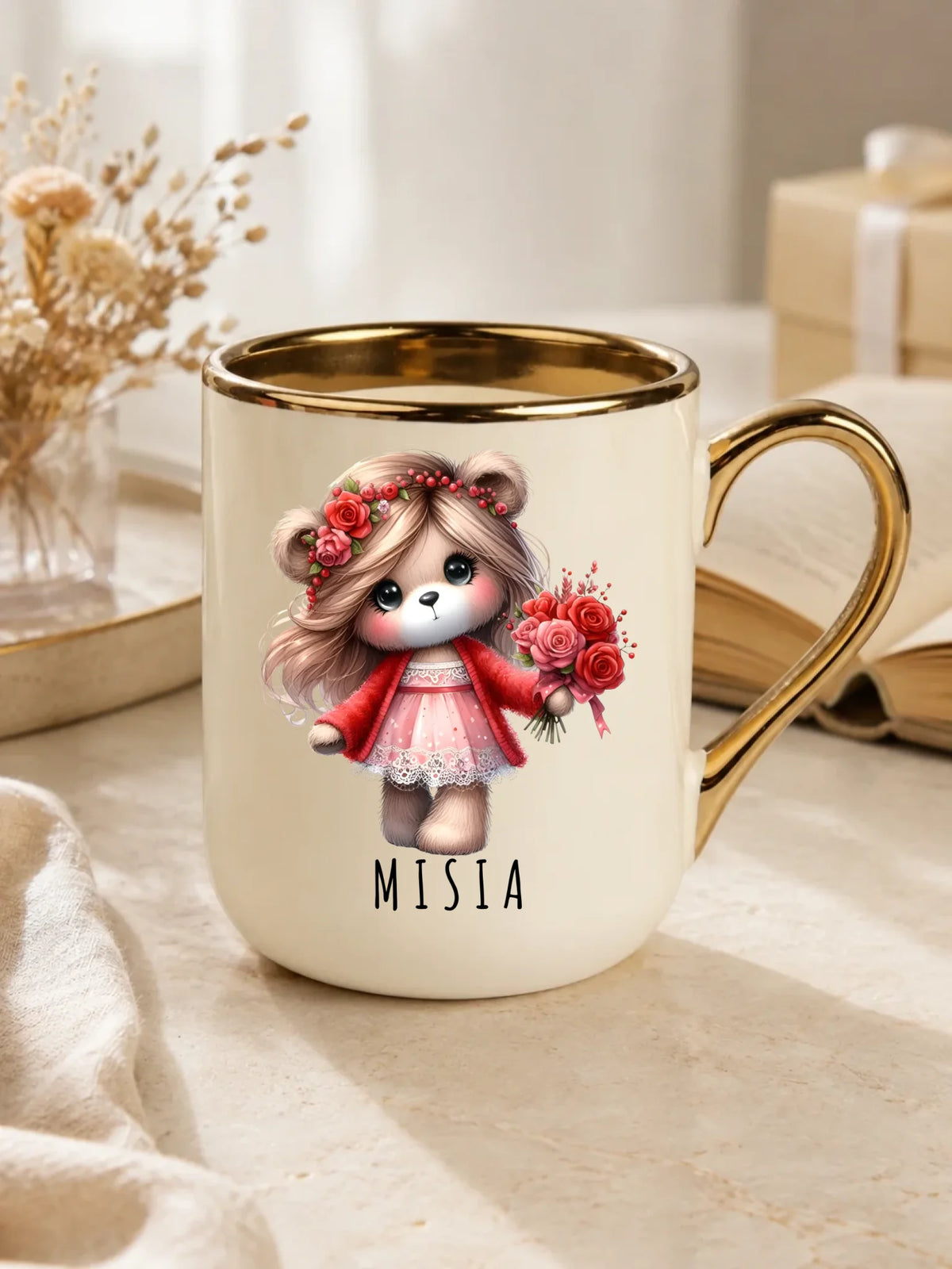 Kubek elegant dla dziewczyny - Misia W35