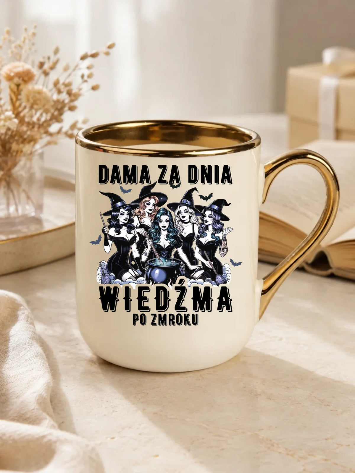 Kubek elegant - Dama za dnia wiedźma po zmroku HL16