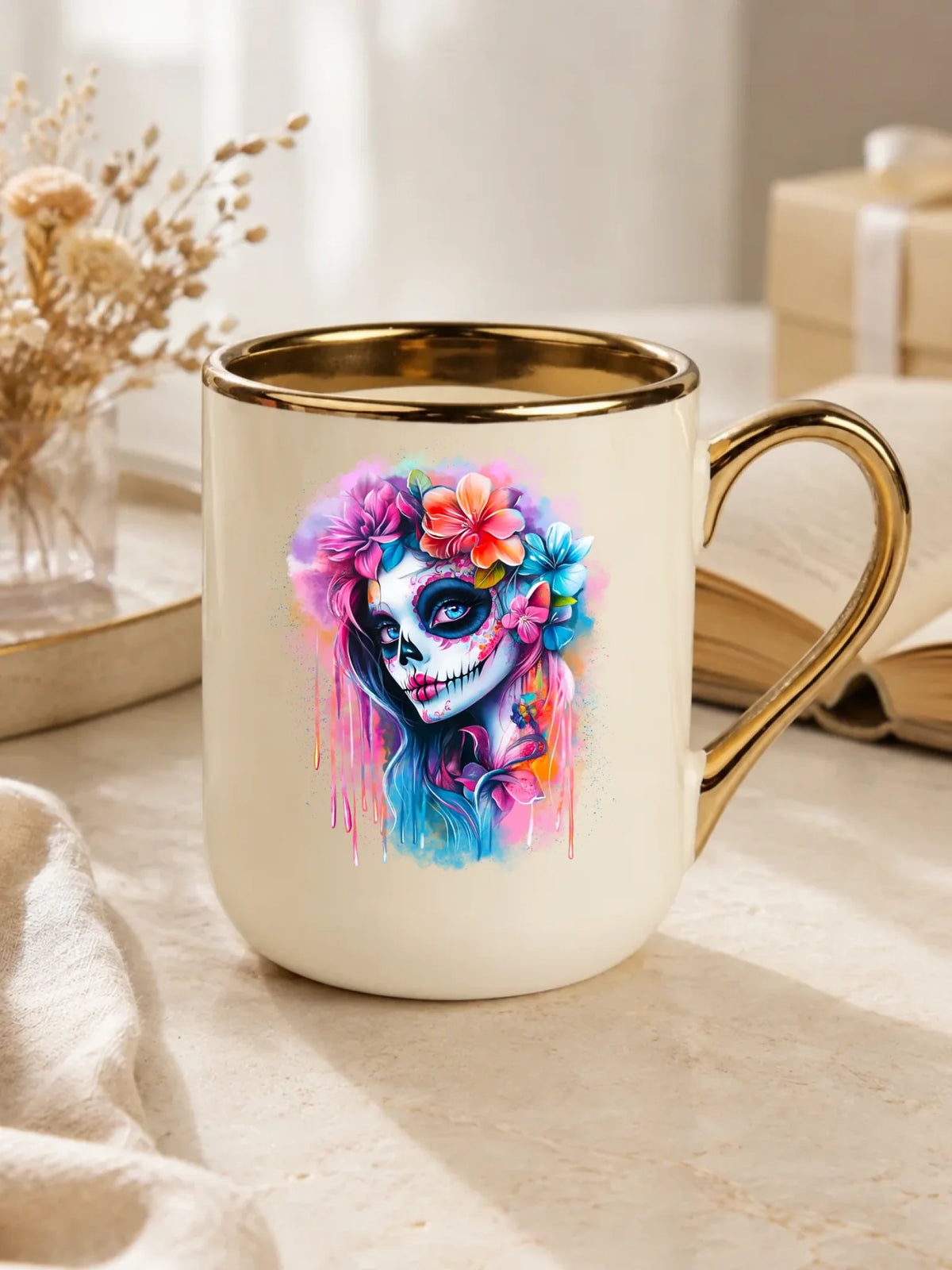 Kubek elegant na Halloween - La Muerte HL05