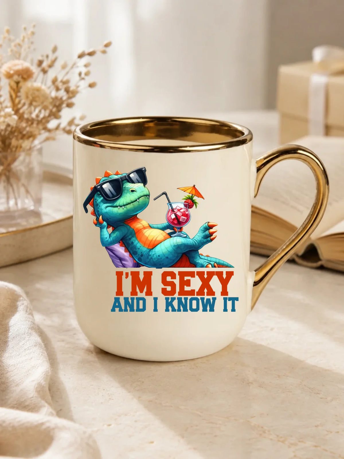 Kubek elegant - prezent dla chłopaka - I'm sexy - śmieszny nadruk DCH28