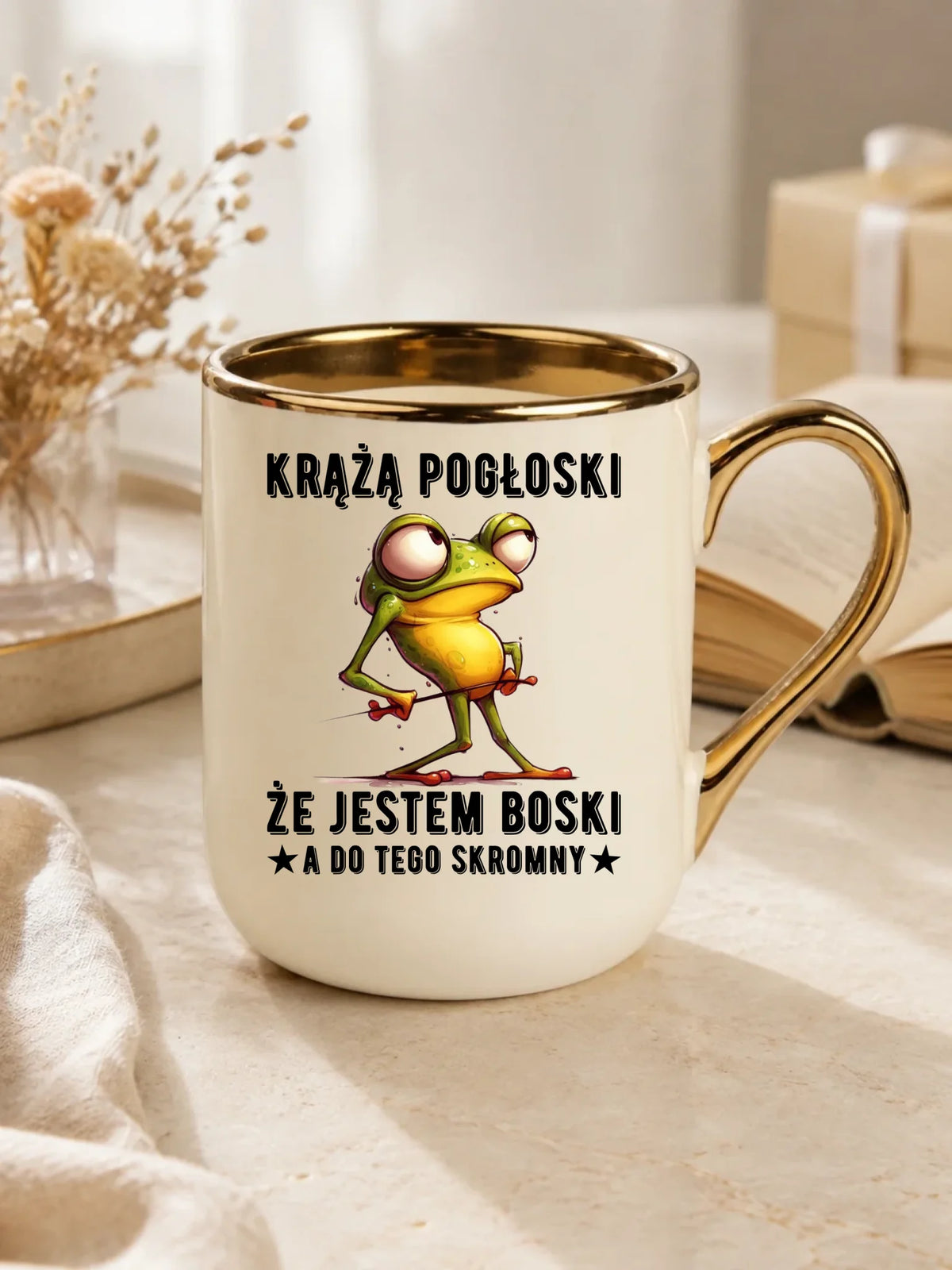 Kubek elegant - prezent dla chłopaka - Jestem boski DCH15
