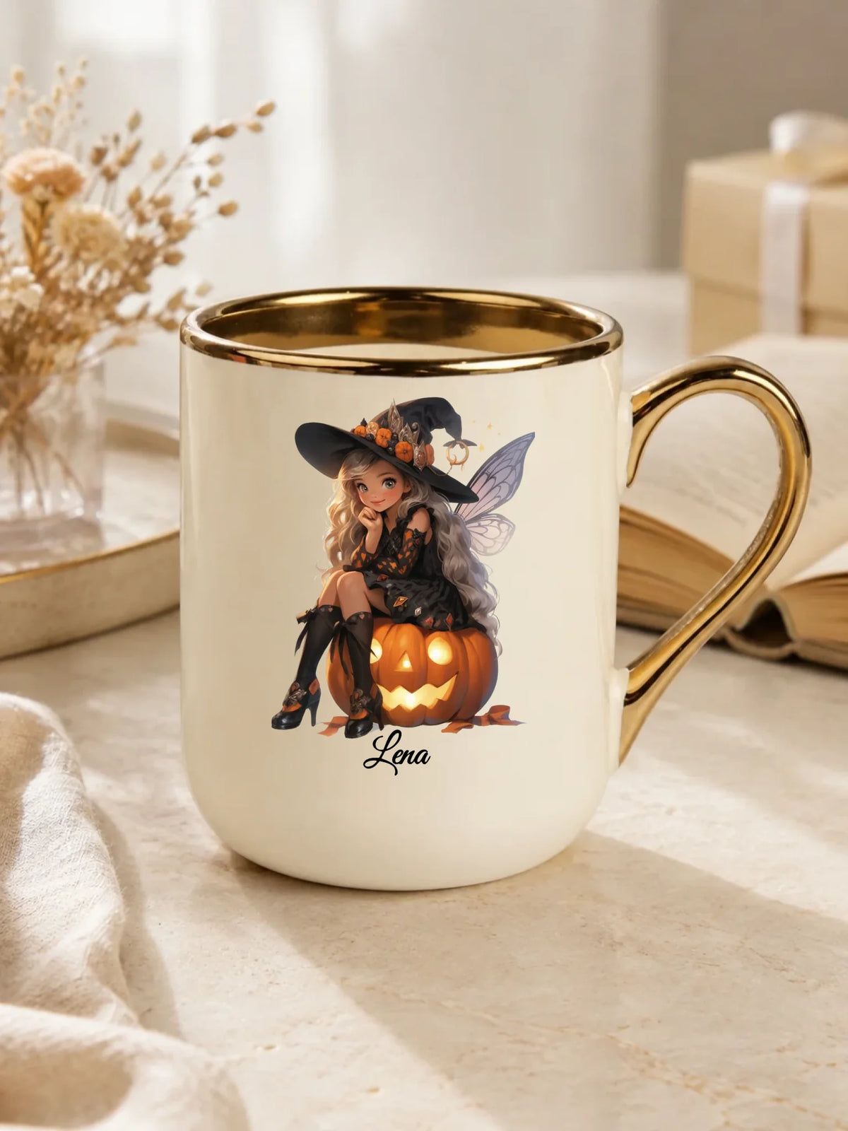 Kubek elegant na Halloween - Wróżka - wybierz postać - personalizowany HL02