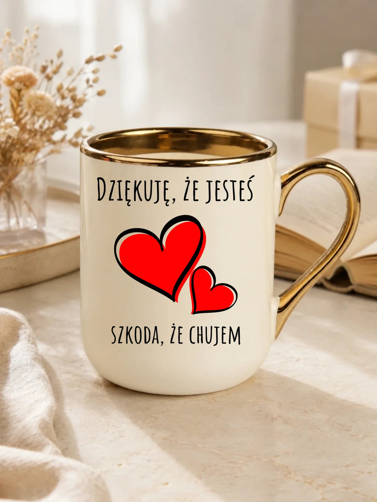 Kubek elegant - Dziękuję, że jesteś szkoda, że ch#jem - bez cenzury DCH10