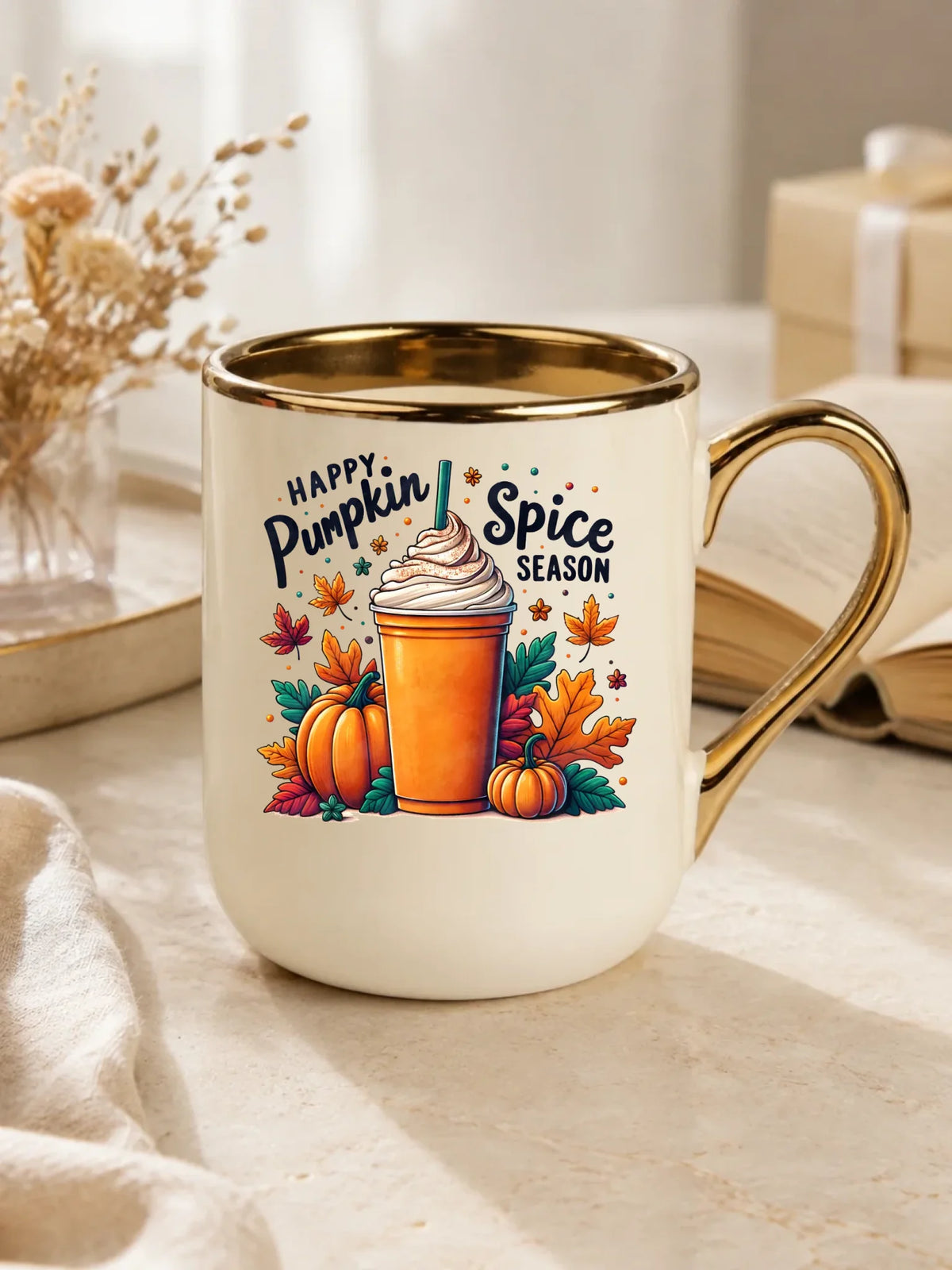 Kubek elegant jesienny - Pumpkin Spice - kawa dyniowa JS02
