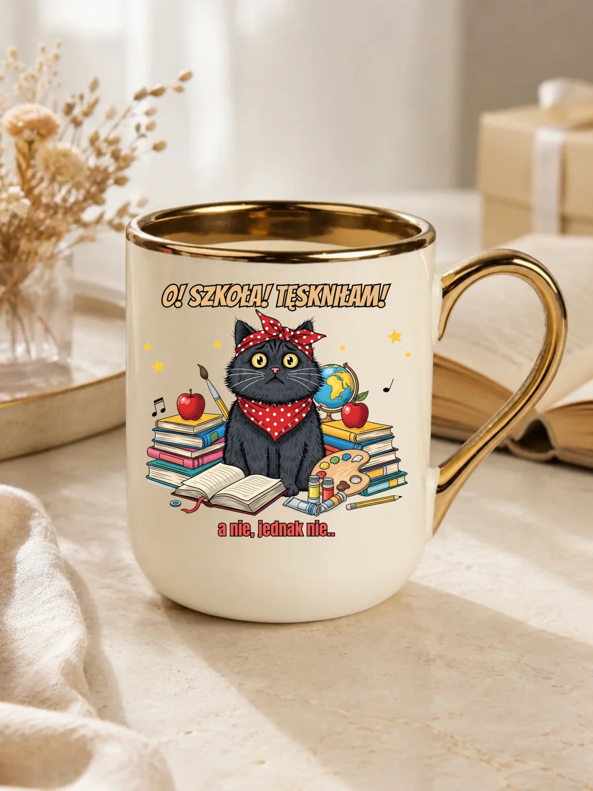 Kubek elegant szkolny O! Szkoła! Tęskniłam! a nie, jednak nie... SZ12