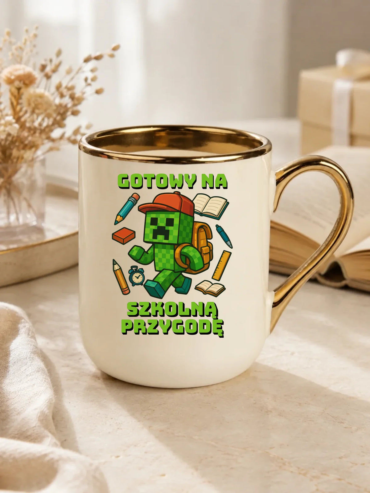 Kubek elegant szkoła - Gotowy na szkołę - gamer do szkoły - SZ13