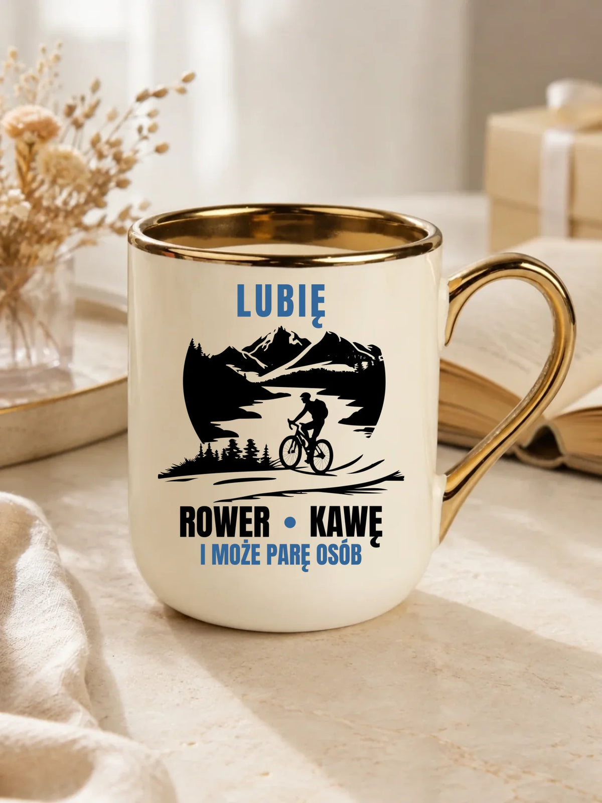 Kubek elegant dla rowerzysty - Lubię rower kawę i może parę osób HR05