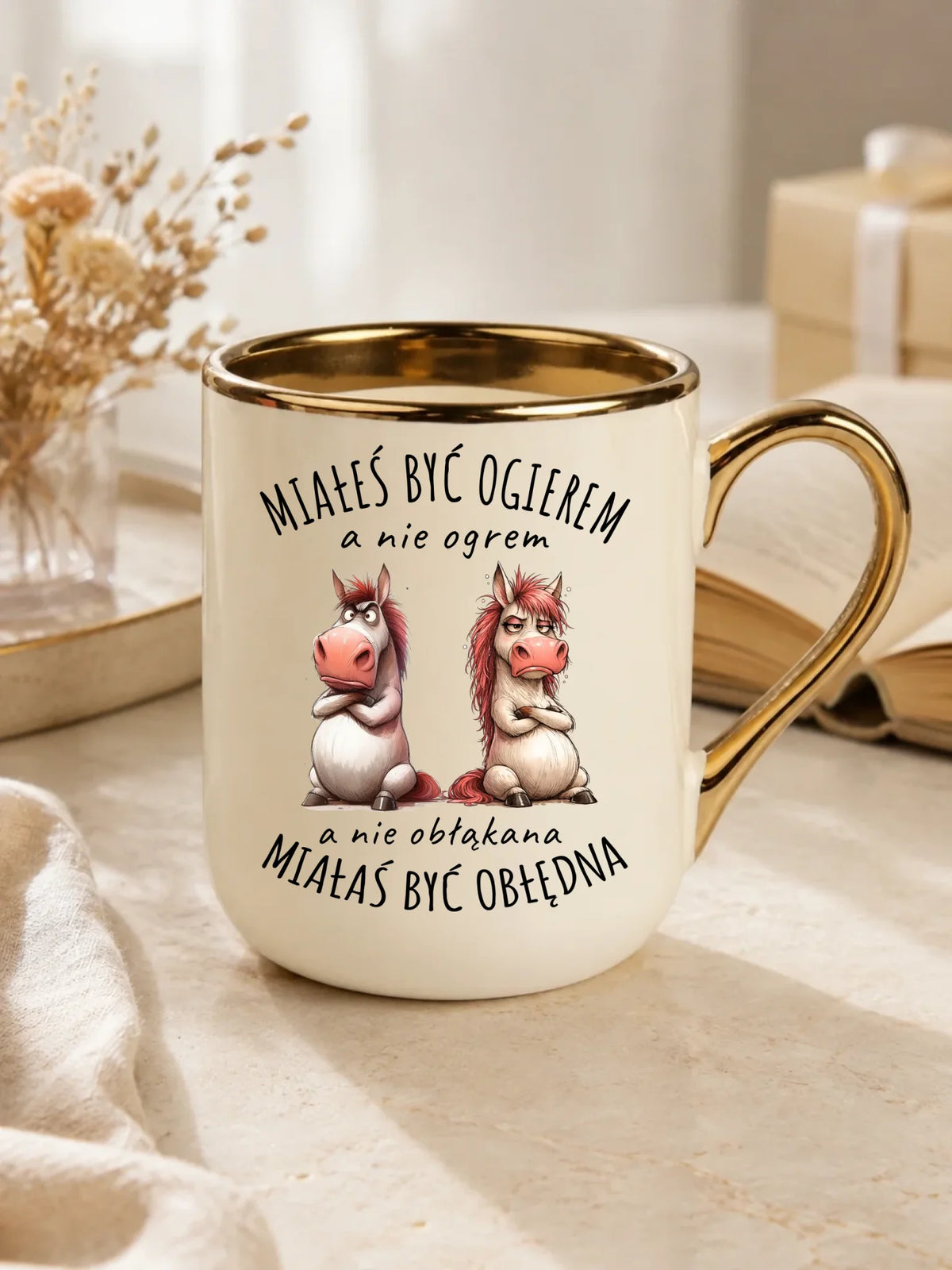 Kubek elegant dla par - Ogier & Obłędna - śmieszny W85
