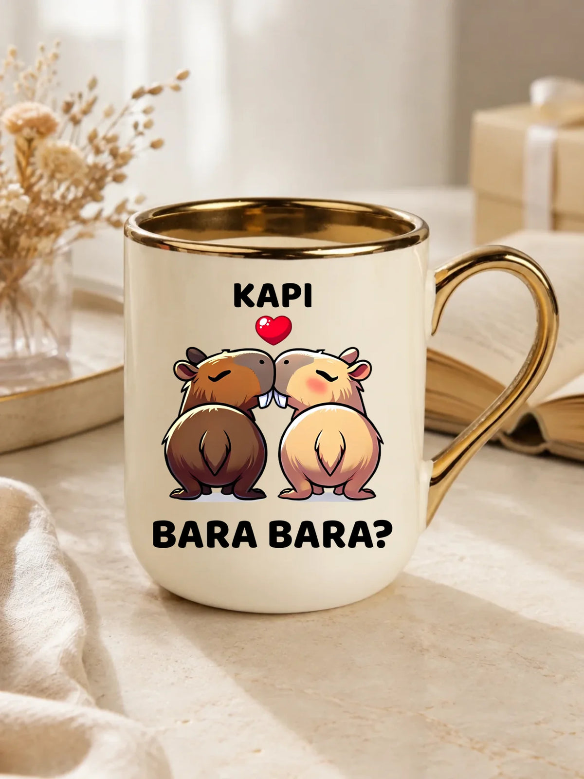 Kubek elegant dla par - Kapibara bara bara W86