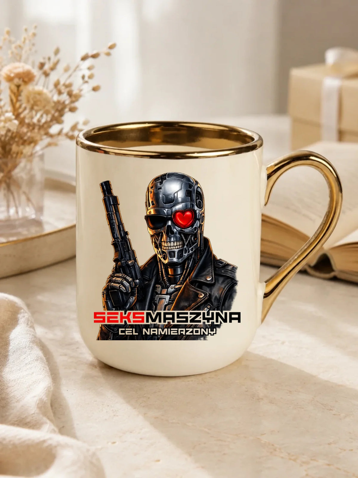 Kubek elegant dla faceta - Cyborg z sercem Seks maszyna DCH32