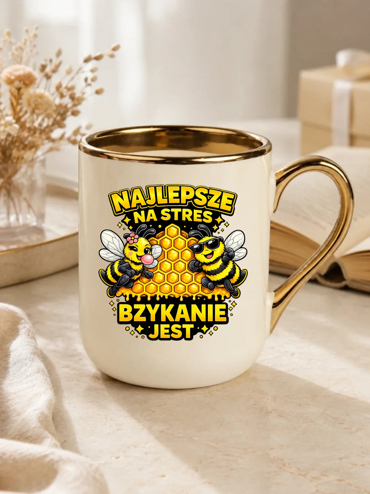 Kubek elegant dla par - Najlepsze na stres bzykanie jest W79