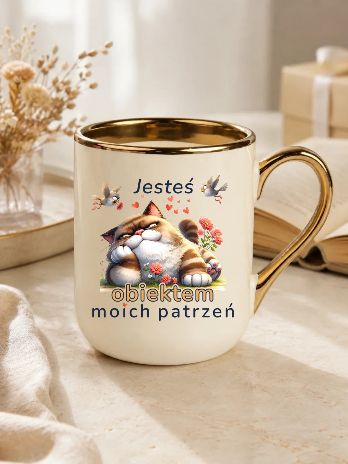 Kubek elegant dla par - Jesteś obiektem moich patrzeń W68