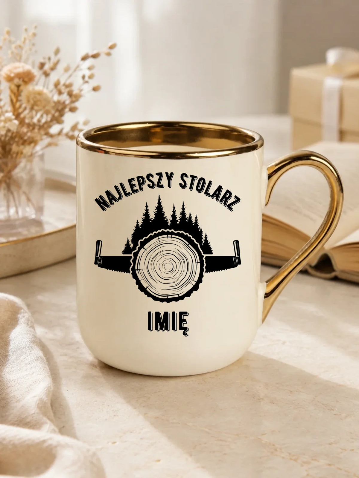 Kubek elegant dla stolarza - Najlepszy stolarz - personalizowany ZS01