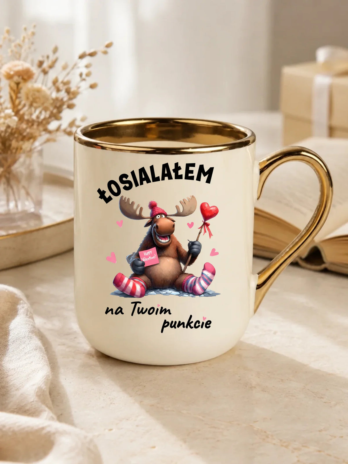 Kubek elegant dla par - Łosialałem na Twoim punkcie W66