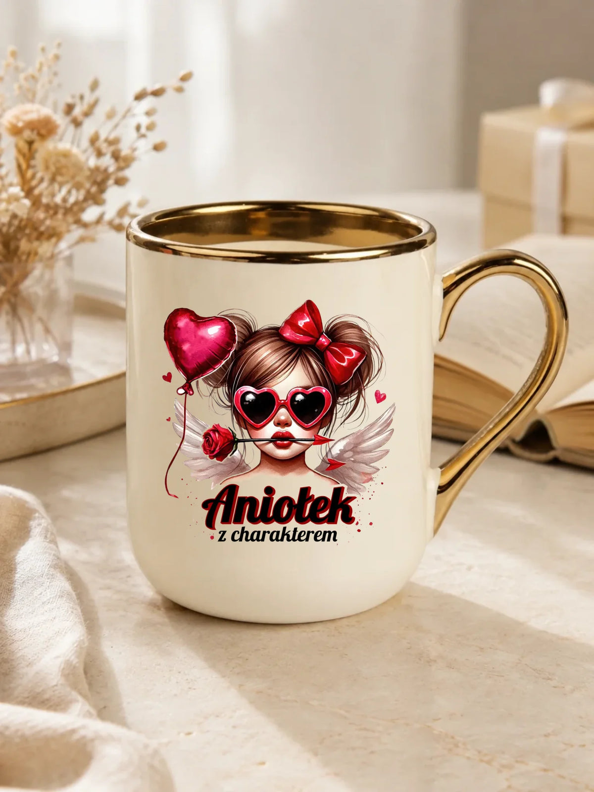 Kubek elegant - Aniołek z charakterem W58