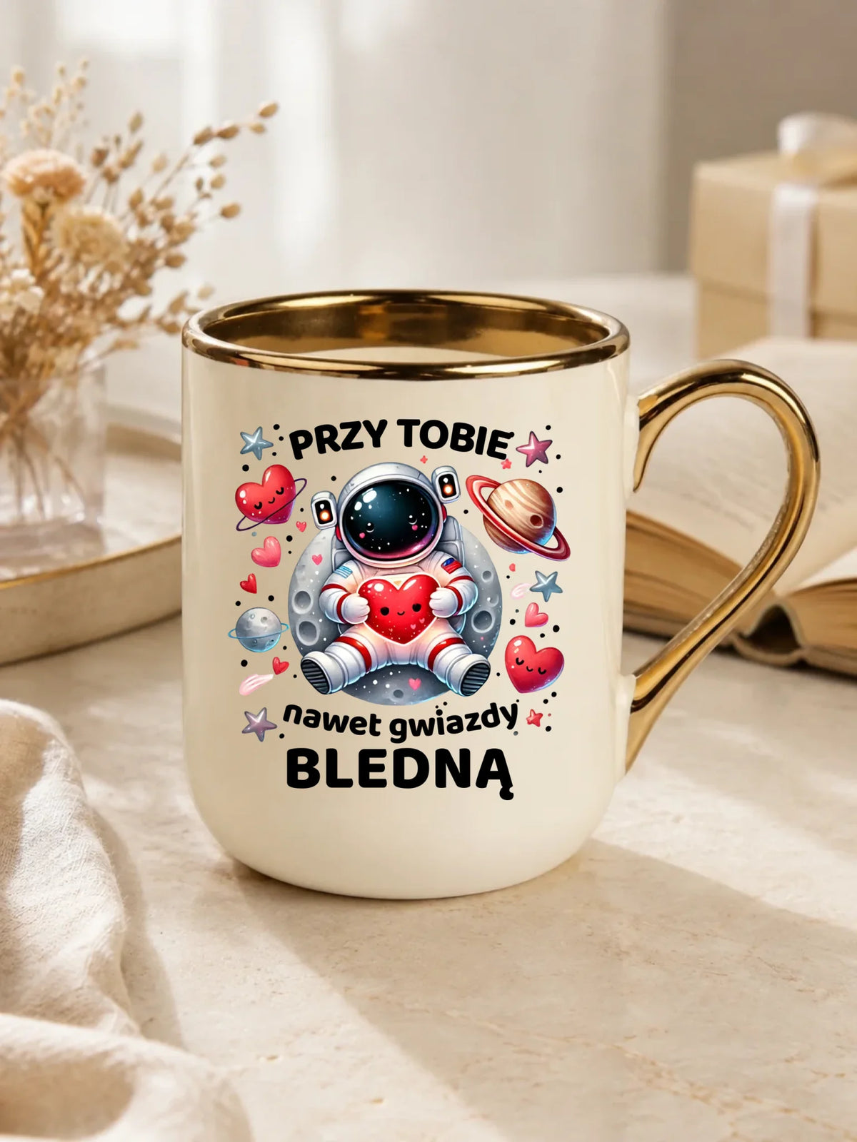 Kubek elegant dla par - Przy Tobie nawet gwiazdy bledną W57