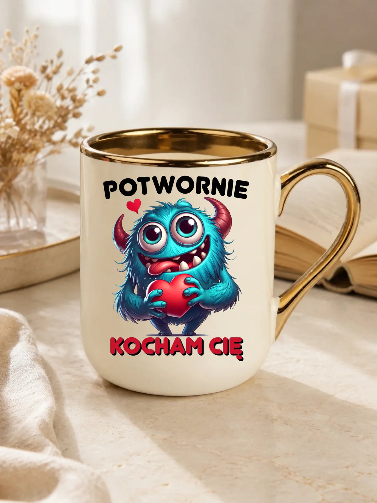 Kubek elegant dla par - Potwornie Kocham Cię W45