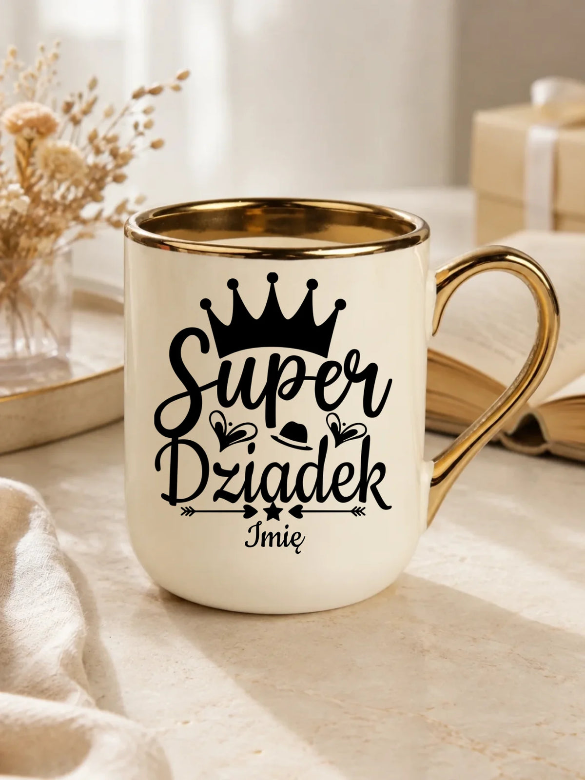 Kubek elegant dla dziadka - Super Dziadek - personalizowany D03