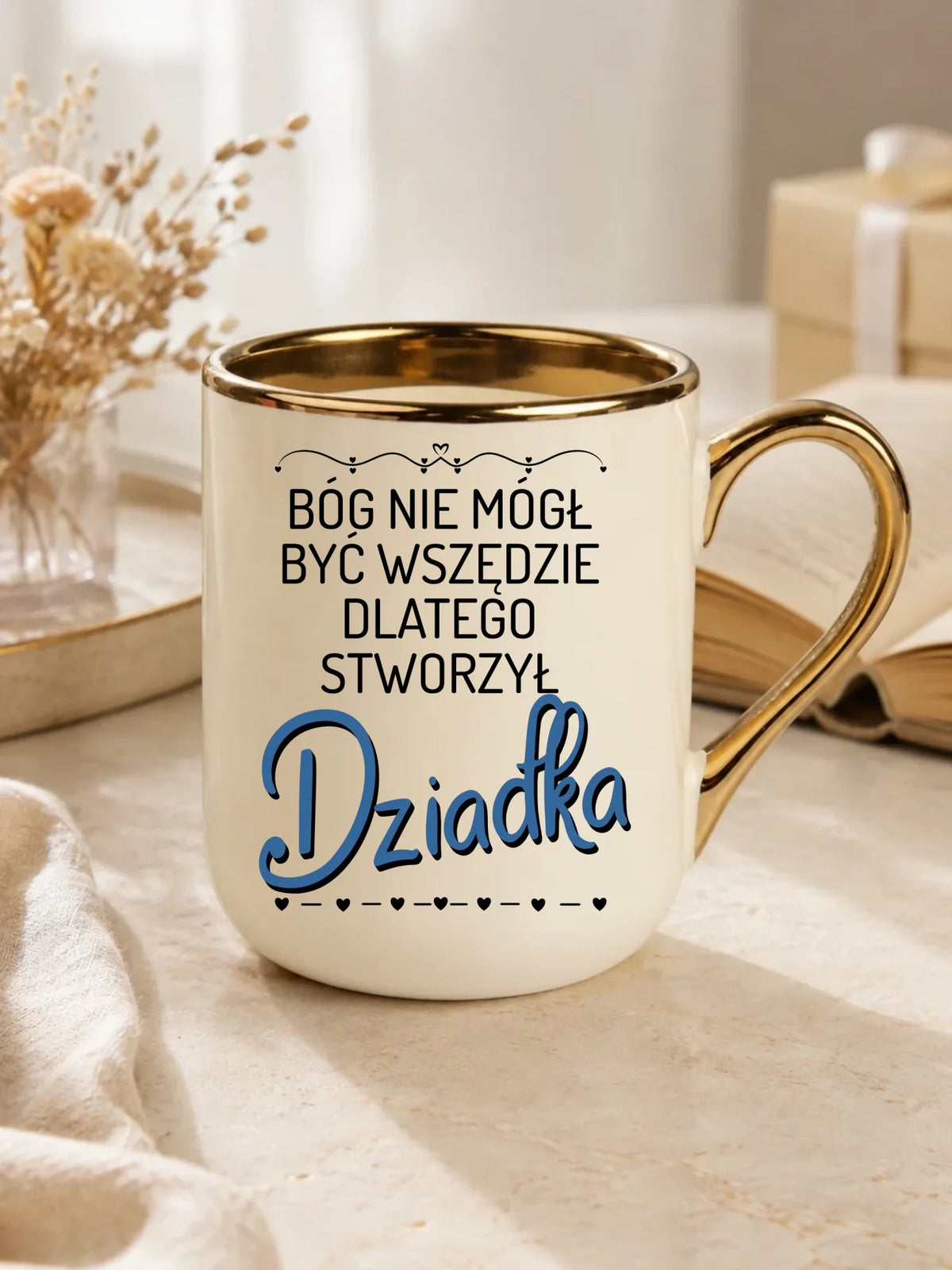 Kubek elegant dla dziadka - Bóg nie mógł być wszędzie dlatego stworzył dziadka D09