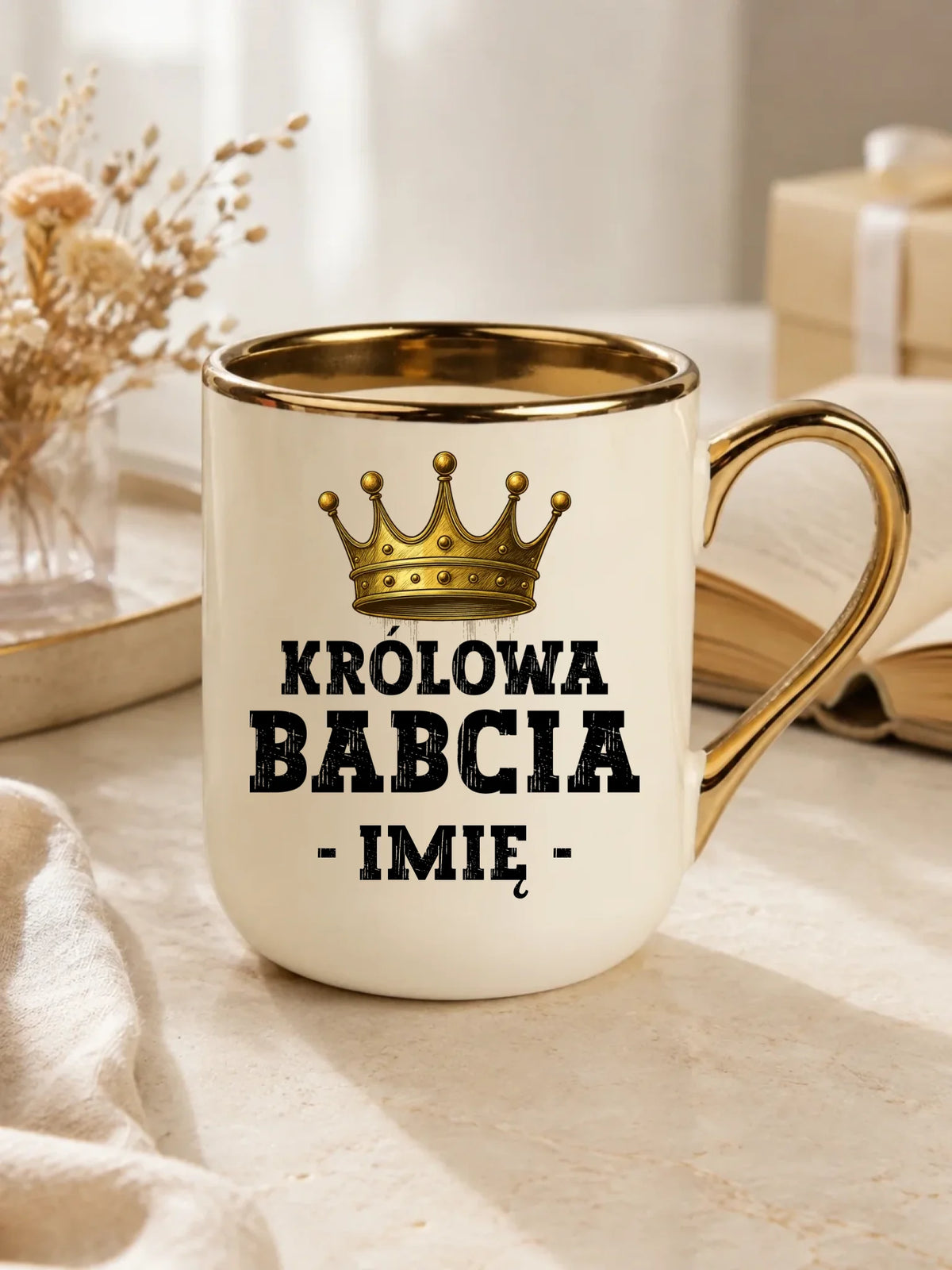 Kubek elegant dla babci - Królowa Babcia - personalizowany B17