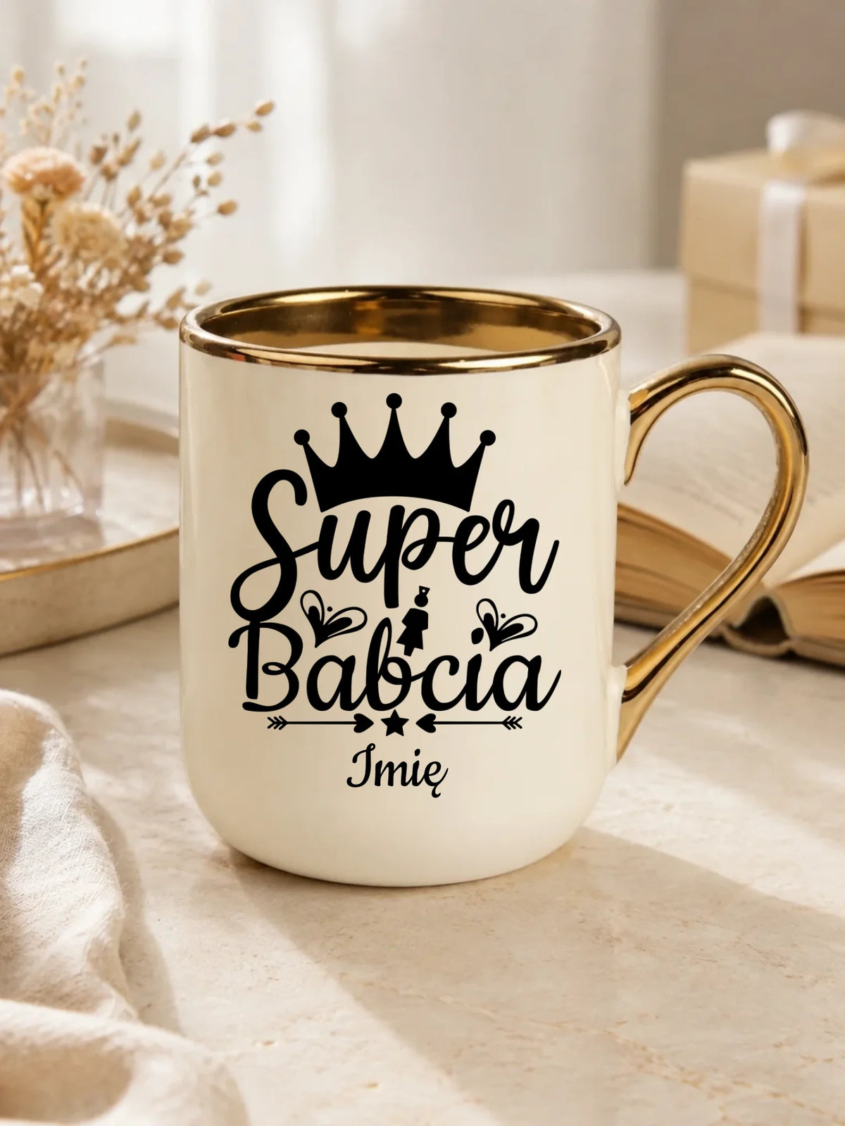 Kubek elegant dla babci - Super Babcia - personalizowany B03