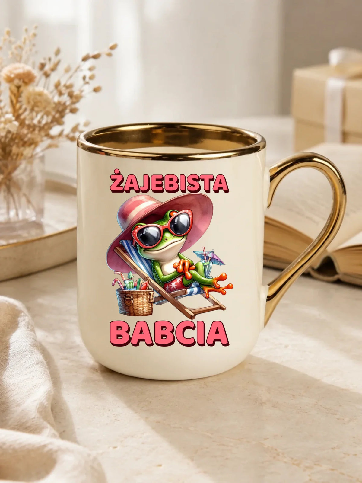 Kubek elegant dla babci - Żajebista Babcia Żaba B27