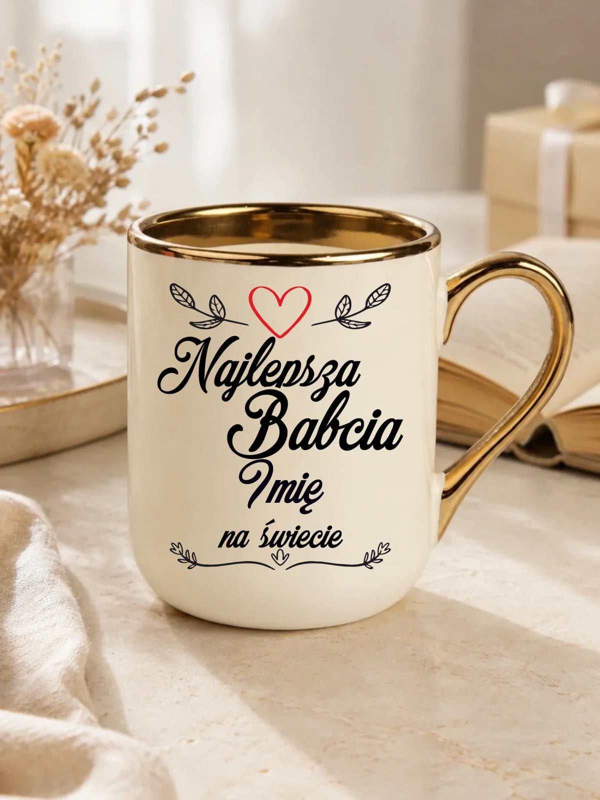 Kubek elegant dla babci - Najlepsza Babcia na Świecie - personalizowany B12