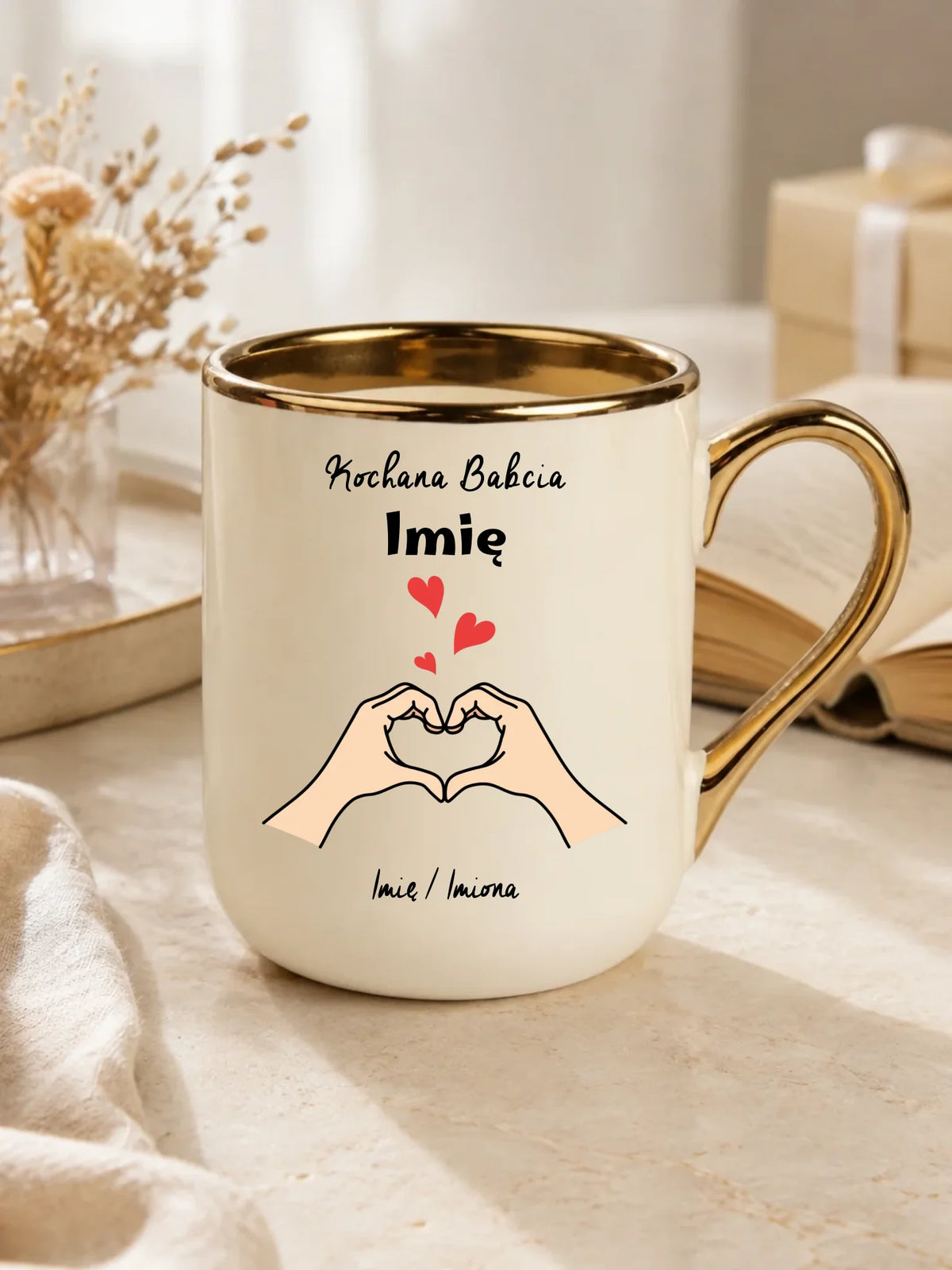 Kubek elegant dla babci - Kochana Babcia podpis - personalizowany B13