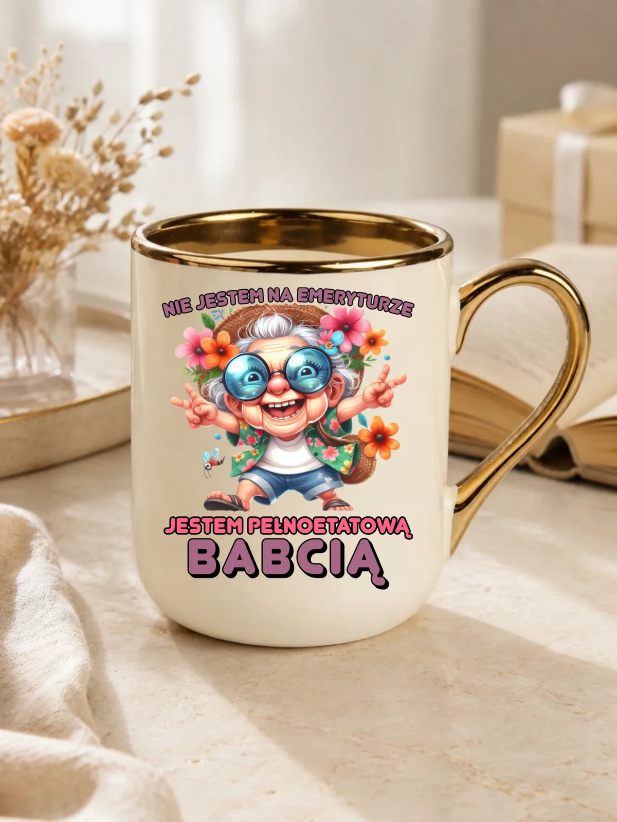 Kubek elegant dla babci - Pełnoetatowa babcia B20